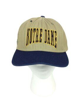 Notre Dame Fighting Irish NCAA Khaki & Blue Snapback Hat Cap